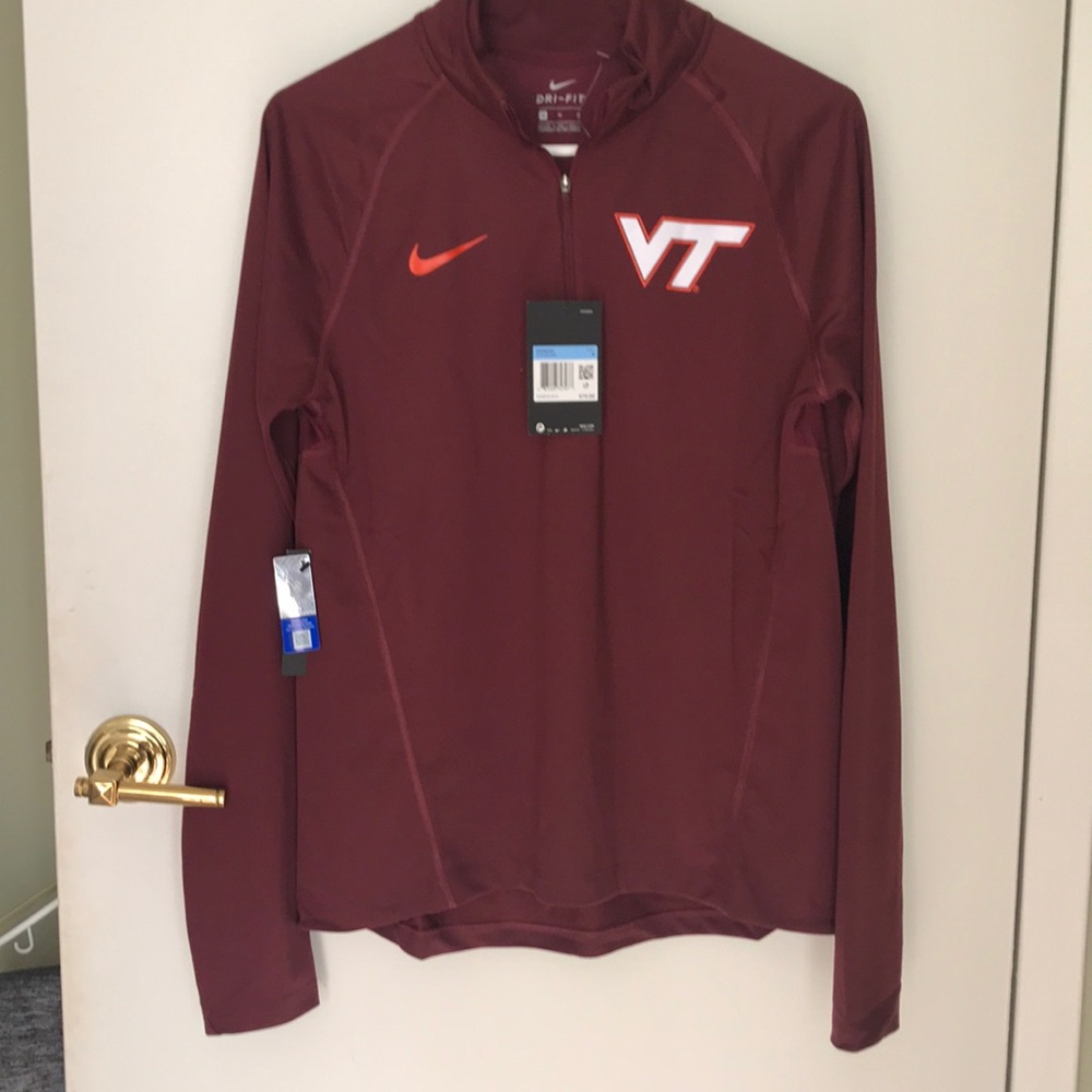 BRAND NEW Nike VA TECH Woman’s Medium FB 1/2 Zip - Picture 2 of 3